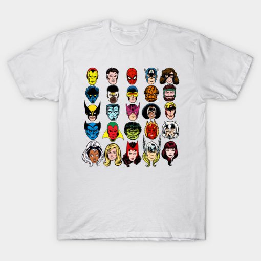 Marvel Comics Classic Superhero Heads T-Shirt