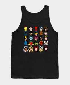 Marvel Comics classic Superhero Heads Tank Top