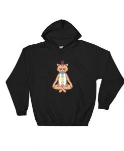 Meditating Yoga Cat Hooded