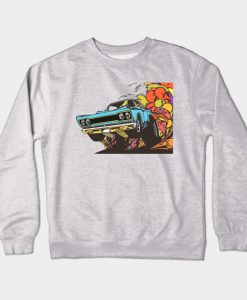 Muscle Car Drag Crewneck Sweatshirt