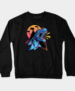 Neon Dino Dinosaur T-Rex Tyrannosaurus Rex Crewneck Sweatshirt