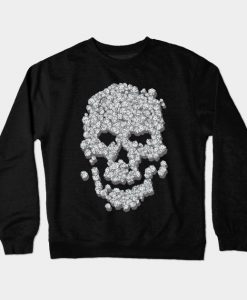 Poker Card Dice Skull Skeleton Crewneck Sweatshirt