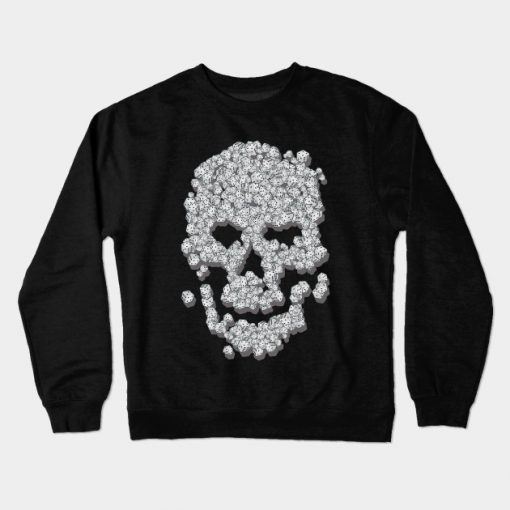 Poker Card Dice Skull Skeleton Crewneck Sweatshirt