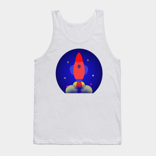 ROCKET ON BLUE Tank Top