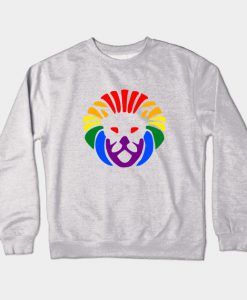 Rainbow Lion Head Crewneck Sweatshirt