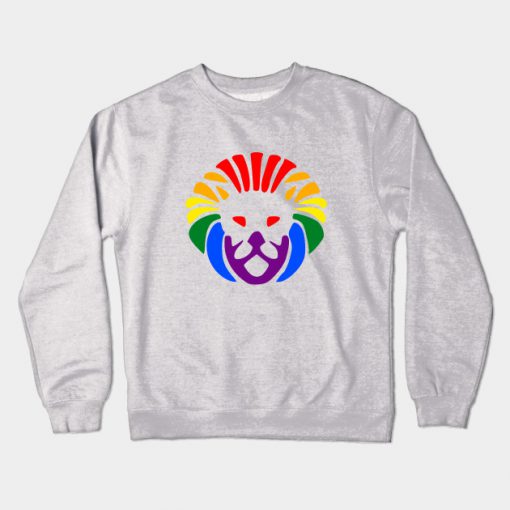 Rainbow Lion Head Crewneck Sweatshirt