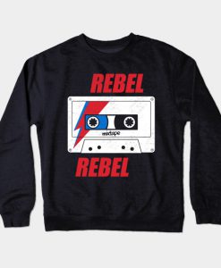 Rebel Rebel - Mixtape - Funny Retro Music Crewneck Sweatshirt