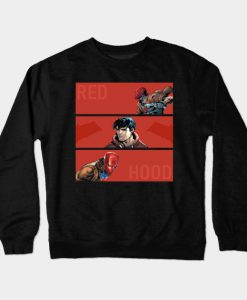 Red Hood Panels Crewneck Sweatshirt