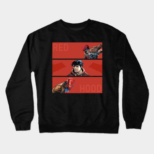 Red Hood Panels Crewneck Sweatshirt