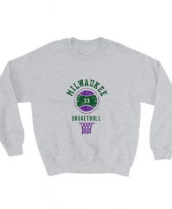 Retro Milwaukee Basketball Crew Sweatshirt