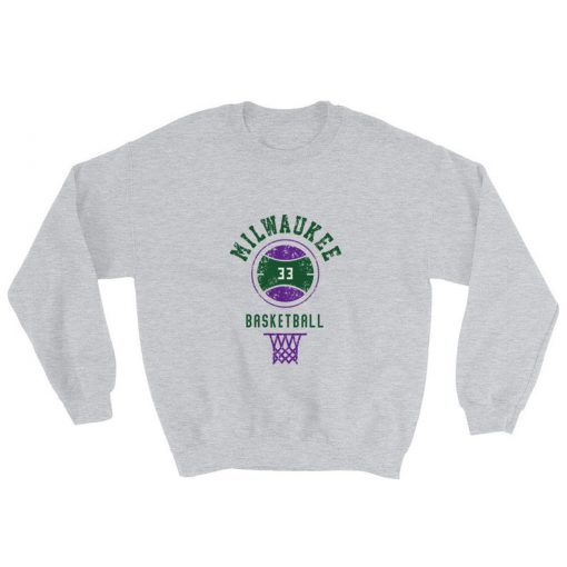 Retro Milwaukee Basketball Crew Sweatshirt