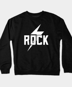 Rock Slogan Crewneck Sweatshirt