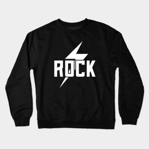 Rock Slogan Crewneck Sweatshirt