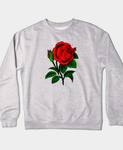 Rose Design Crewneck Sweatshirt