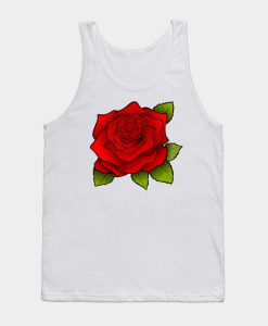 Rose Design Tank Top