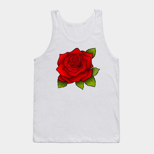 Rose Design Tank Top