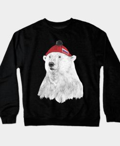 Russian Flag Bear Russia Crewneck Sweatshirt