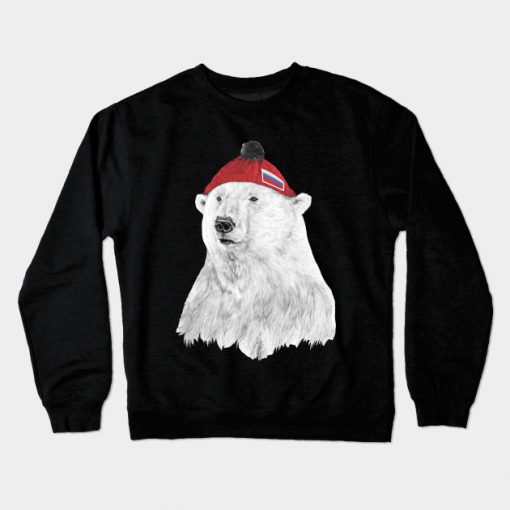 Russian Flag Bear Russia Crewneck Sweatshirt