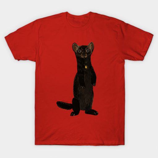 Sable Marten in Red T-Shirt