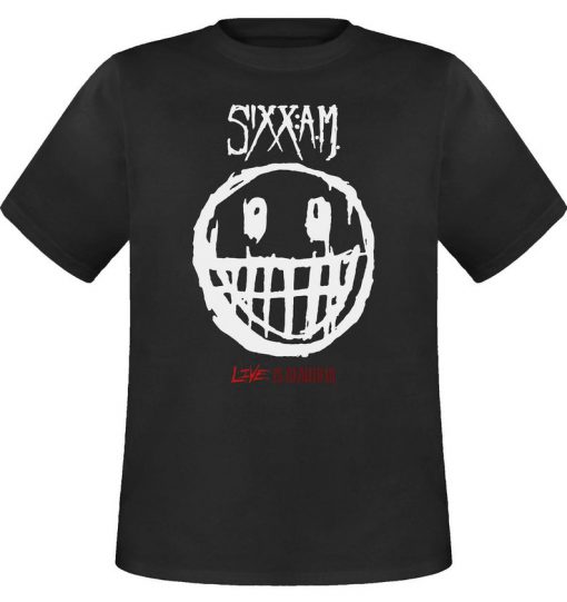 Sixx Am Life Is Beautiful black t shirt