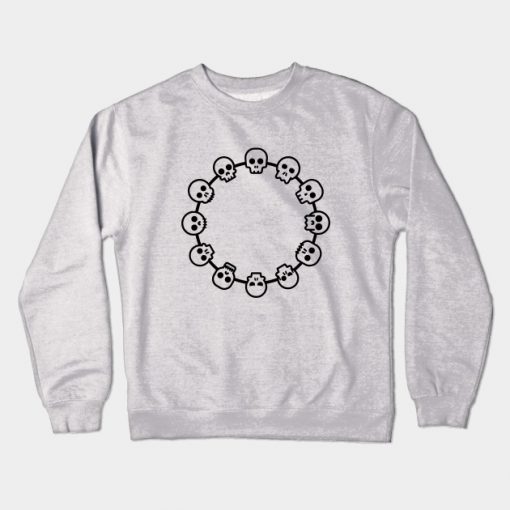 Skull Bracelet Black Crewneck Sweatshirt