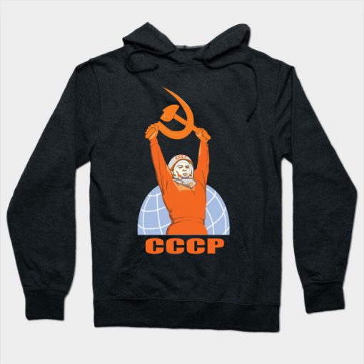 Soviet Propaganda Poster USSR Communism Yuri Gagarin Hoodie