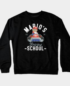 Super Mario Driving School Crewneck Sweatshirt