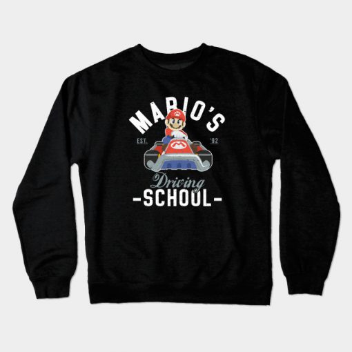 Super Mario Driving School Crewneck Sweatshirt