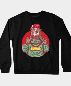 Swag Pit Bull Bulldog Hip Hop Rap Crewneck Sweatshirt