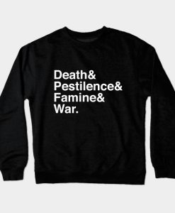 The Four Horsemen - Goth Typography Crewneck Sweatshirt