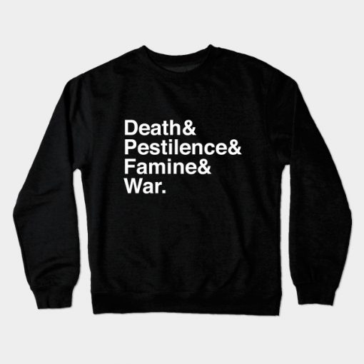 The Four Horsemen - Goth Typography Crewneck Sweatshirt