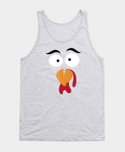 Turkey Face Smile Thanksgiving Day Tank Top