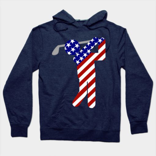 USA Mens Golf - Male Golfer Hoodie