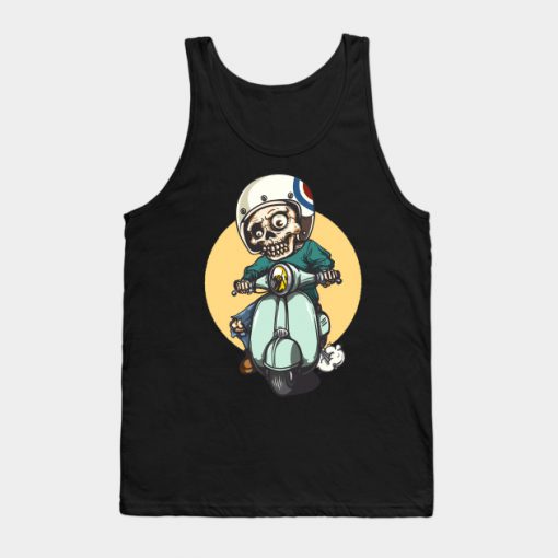 funny skull driving Tank Top