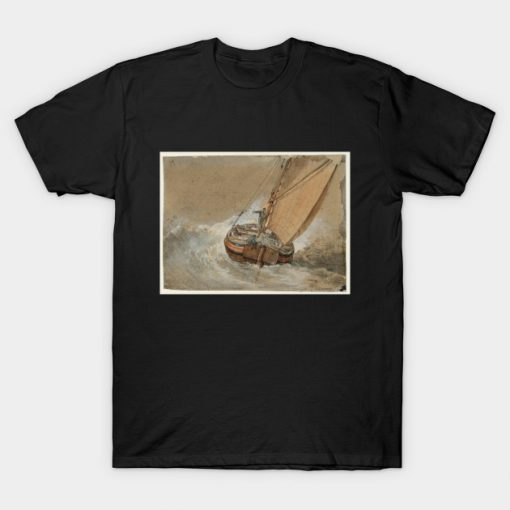 A Fishing Boat in a Rough Sea, Seen from Behind T-Shirt