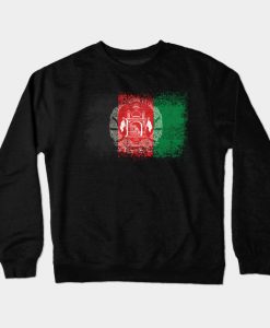 Afghanistan Distressed Flag Vintage Crewneck Sweatshirt