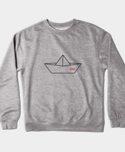 Boat Paper Ship Infinity Crewneck Sweatshirt