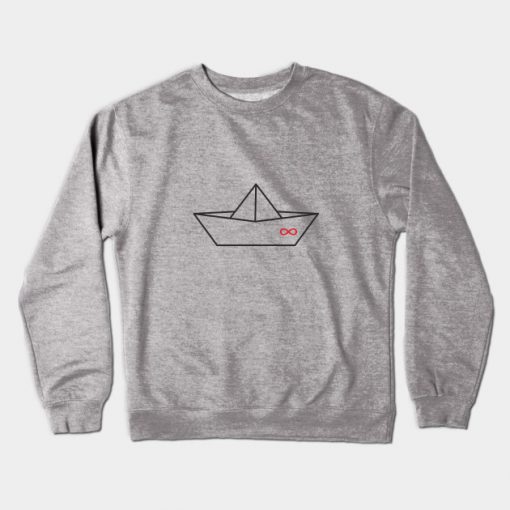 Boat Paper Ship Infinity Crewneck Sweatshirt