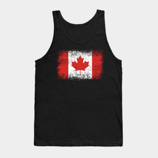 Canada Distressed Flag Vintage Tank Top