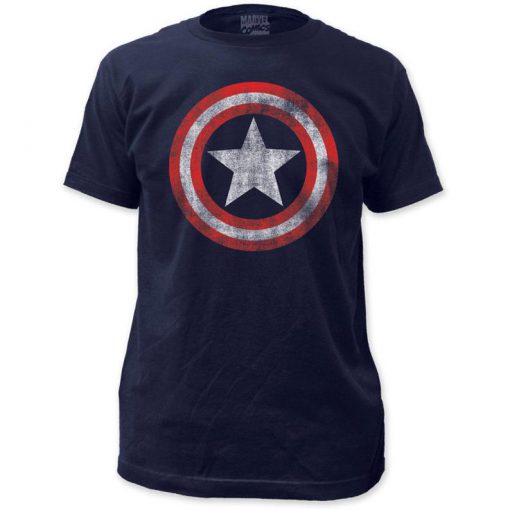 Captain America Distressed Shield T-Shirt