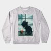 Cat and Rain Crewneck Sweatshirt