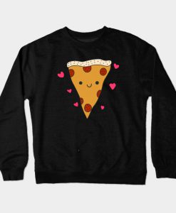 Cute Lovely Pizza Crewneck Sweatshirt