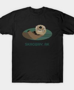 Cute Skagway Coast Otter Alaska Resident Fisherman Gift T-Shirt