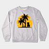 Dachshund Sunset Palm Tree Crewneck Sweatshirt