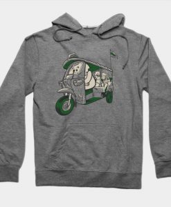 Elephant tuk tuk and backpacker Hoodie