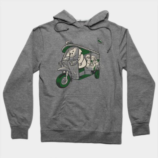 Elephant tuk tuk and backpacker Hoodie