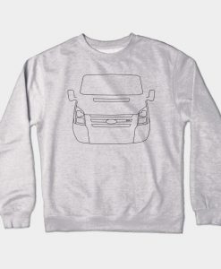 Ford Transit van outline graphic (black) Crewneck Sweatshirt