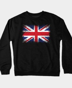 Great Britain Distressed Flag Vintage UK United Kingdom Crewneck Sweatshirt