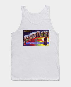 Greetings from Punxsutawney Pennsylvania - Vintage Large Letter Postcard Tank Top