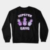 Hipster Gang pineapple colorful fruits Crewneck Sweatshirt